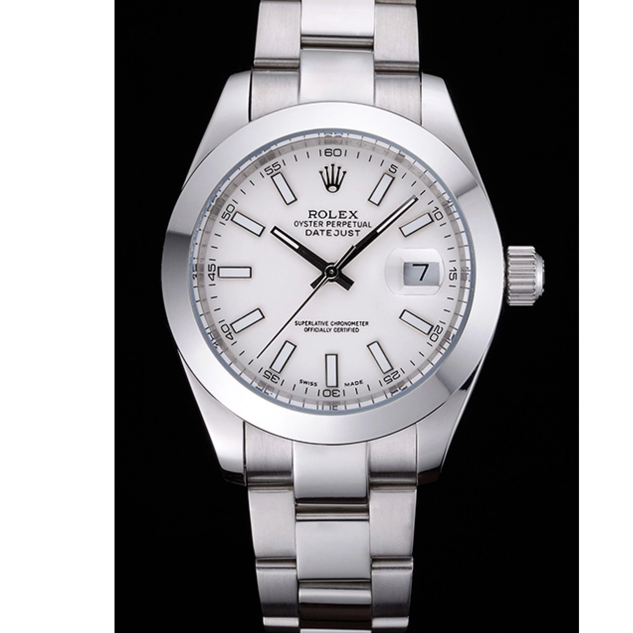 MiroTime 0725 Rolex Datejust Stainless Steel Case White Dial 622266
